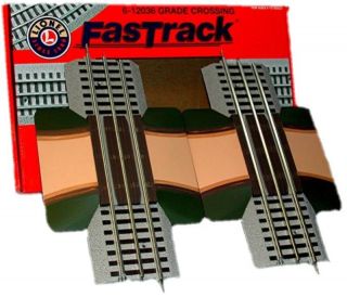 Lionel O Fastrack Grade Crossing Track 2 Pak #6 12036
