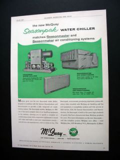 McQuay Seasonpak Water Chiller 1963 print Ad