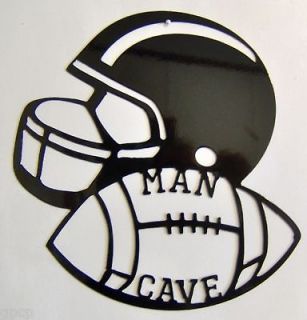Football and Helmet Man Cave Metal Wall Art