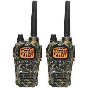 MIDLAND GXT1050VP4 30 Mile Camo GMRS Radio Pair Pack Batteries Drop in 