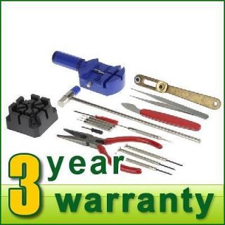 16 Pc Deluxe Watch Repair Tool Kit W/ Link Pin Remover 
