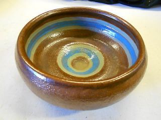 Vintage Clay Pottery Handcrafted Bowl. Red Clay. Nice FREE SHIP IN 