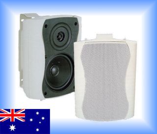   Marine Speakers white 110Watt 2 Way Quality Audio 4 Ohm Box External