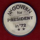 GEORGE McGOVERN VINTAGE 1972 Presidential Campaign PIN ORIGINAL Button