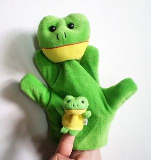 New Hand Sock Puppet Cute family toy 1 Large and 1 Small Size.Plush 