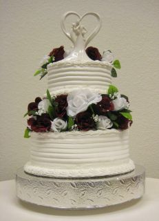 silver wedding cake stands in Cake Stands & Plates