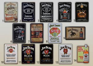   Wall Decor Retro Poster Jack Daniels Jim Beam Whiskey Advertising