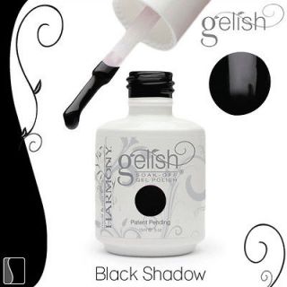Gelish Soak Off 0.5 oz Black Shadow Gel Nail Color UV Manicure Harmony 