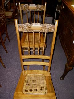   Pressed back Chair and Nursing Rocker Cane Seats Refinished, restored