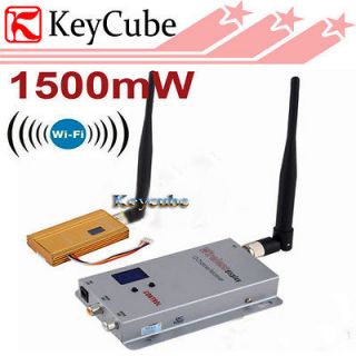 8CH 1500mW Wireless Audio Video AV CCTV Transmitter Receiver Kit 1.5W 
