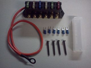   ATC/ATO RAISED FUSE BLOCK PANEL KIT WITH 8AWG HOT WIRE LEAD CAR TRUCK