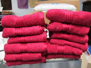 SALON TOWELS 1 DOZEN CRANBERRY 13X 32 100% COTTON 4LBS DOZEN THICK 