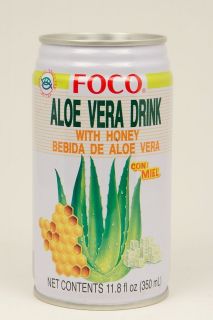   Pack   Foco Aloe Vera Juice With Honey Soft Drink 11.8 fl oz (350 ml