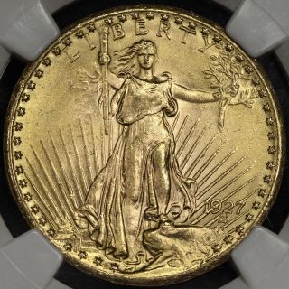 1927 Saint Gaudens $20.00 gold ~ NGC MS 63 ~ pleasing surfaces