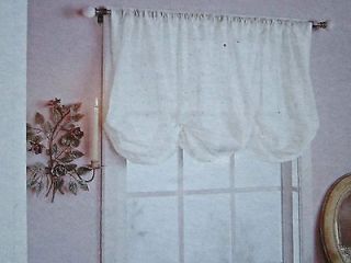 Simply Shabby Chic White Batiste Embroidered Balloon Shade NEW