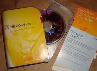 Microsoft Office OneNote 2007 ~upc 882224155250 ~ p/n x12 08297