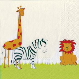 20 Funny Zoo Collection Giraffe Zebra Lion Baby Shower Birthday Lunch 