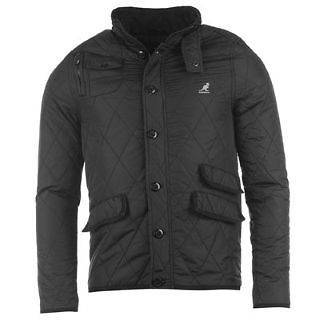 Mens Kangol Classic Quilted Winter Jacket Coat   Sizes S M L XL XXL 