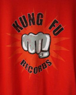 Kung Fu Records Logo Red T Shirt New XL