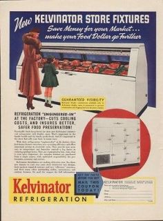 1937 KELVINATOR REFRIGERATION STORE FIXTURES Ad