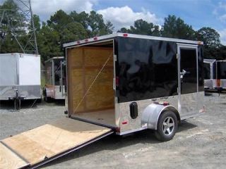 7x10 enclosed toy hauler cargo motorcycle trailer haul 2 bikes d rings 