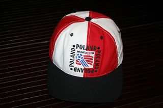 VINTAGE WORLD CUP SOCCER USA 1994 POLAND SNAPBACK HAT BY NUTMEG