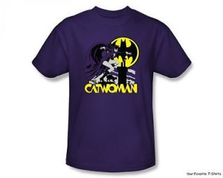 DC Comics Batman Catwoman Rooftop Officially Licensed Adult Shirt S 