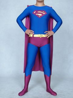 zentai spandex superhero Halloween costumes superman return S XXL