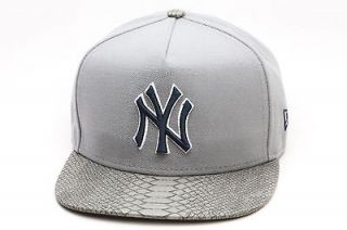 New Era New York Yankees Snake Skin Strapback Hat [Grey] Snapback 