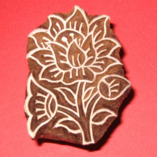 Hand Carved Om Design Wooden Indian Printing Block or Stamp for Paper 