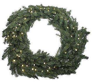 Bethlehem Lights Battery Operated 48 Foldable Prelit Wreath with 