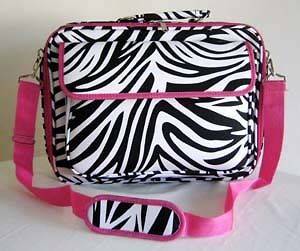   Computer/Lapto​p Briefcase Bag Padded Travel Luggage Case Zebra Pink