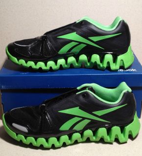 New Reebok ZigTechZigdynamic Black/Green Athletic Shoes Mens (11 12 