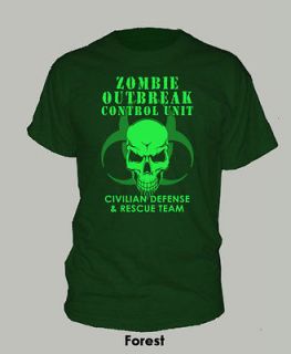 ZOMBIE OUTBREAK CONTROL UNIT ~ T SHIRT halloween costume ALL SIZES 