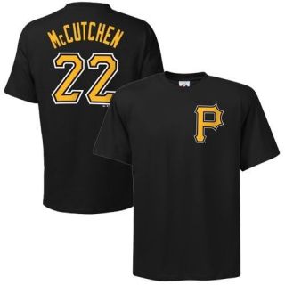 Majestic Pittsburgh Pirates #22 Andrew McCutchen Black Player T shirt