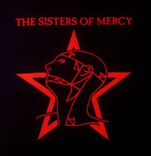   Of Mercy Mens T Shirt Tee, 80s Art Rock, Andrew Eldritch, RED Ink
