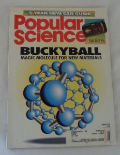Aug 1991 Popular Science Magazine Buckyball Magic Molecule for New 