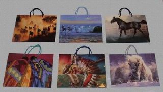   Gift Bag Horses*Buffalo​s*Native American*South​west* Dtd 1991