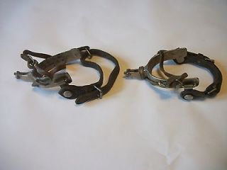 VINTAGE PAIR OF ANCHOR NORTH AND JUDD WESTERN SPURS AND STRAPS WITH 