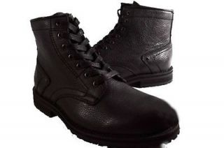 Alfani Viking Black Leather Mens Boots Shoes NEW