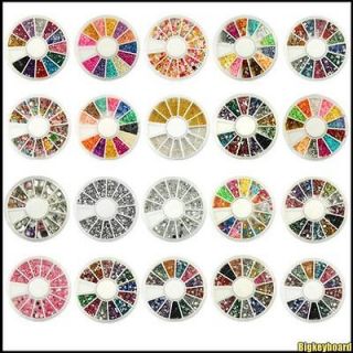 Nail Art Rhinestones Glitters Acrylic Tips Decoration Manicure Wheel 
