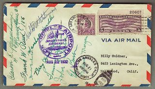 AMELIA EARHART Signed Rare 1932 AIR RACE Cover