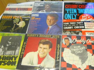   Bobby Vee, Vinton, Rydell Johnny Tillotson Evans Records Albums