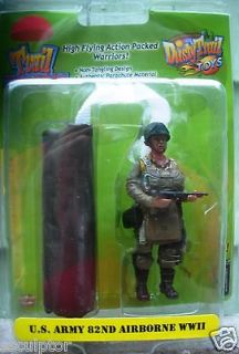 18 Action Figure US Army 82nd Airborne WW2 Soldier & Parachute Dusty 