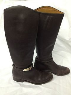 Gucci Dark Brown Leather Riding Boots SZ 7 1/2 Retailed for $1200