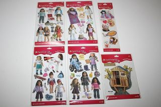 AMERICAN GIRL CRAFTS 6 PACKS OF STACKED STICKERS; DOLLS, PETS & TREE 
