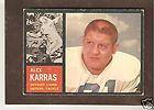 1962 Topps #58 Alex Karras Lions Iowa VGEX