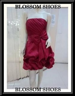   BOWS RUCHED PUFF COCKTAIL PROM EVENING FORMAL PARTY DRESS SZ 14/XL