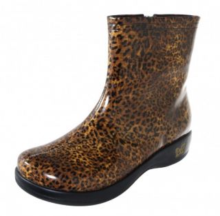 Alegria Womens Raina Waterproof Rain Boots African Leopard Print RAI 