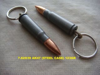 REAL BULLET KEYCHAIN 7.62X39 AK47 (STEEL CASE)​